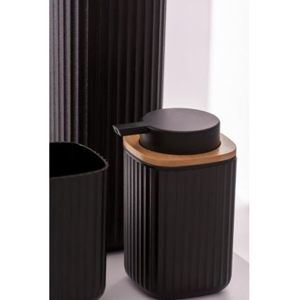 WENKO 25298100 - Ziepju dozators ROTELLO 8,9x12,7 cm melns/brūns