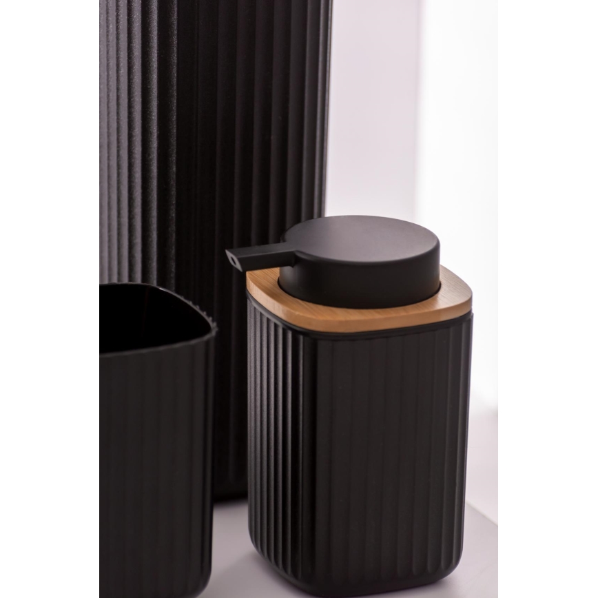 WENKO 25298100 - Ziepju dozators ROTELLO 8,9x12,7 cm melns/brūns