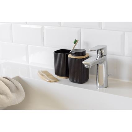 WENKO 25298100 - Ziepju dozators ROTELLO 8,9x12,7 cm melns/brūns