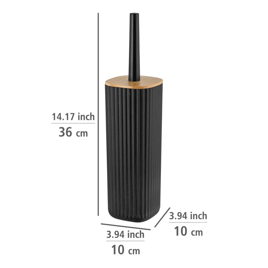 WENKO 25304100 - WC komplekts ROTELLO 10x36 cm melns/brūns