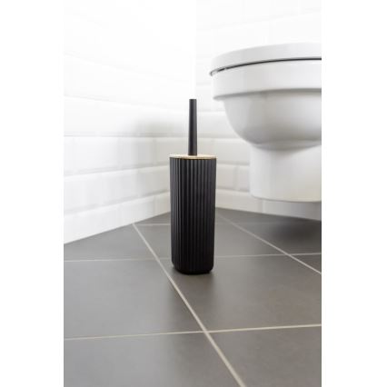 WENKO 25304100 - WC komplekts ROTELLO 10x36 cm melns/brūns