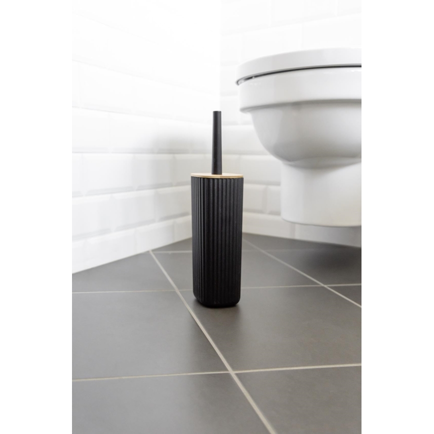 WENKO 25304100 - WC komplekts ROTELLO 10x36 cm melns/brūns