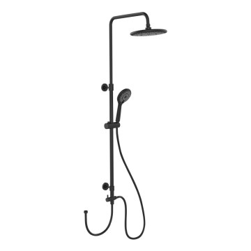 WENKO 25311100 - Dušas komplekts WATERSAVING SYSTEM, 120 cm, melns