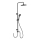 WENKO 25311100 - Dušas komplekts WATERSAVING SYSTEM, 120 cm, melns