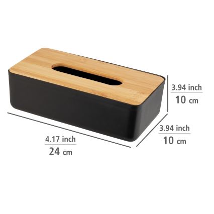 WENKO 25319100 - Kosmētikas kaste ROTELLO 24x12,7 cm melna/brūna