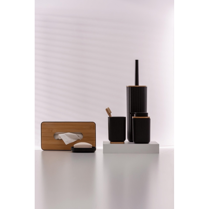 WENKO 25319100 - Kosmētikas kaste ROTELLO 24x12,7 cm melna/brūna