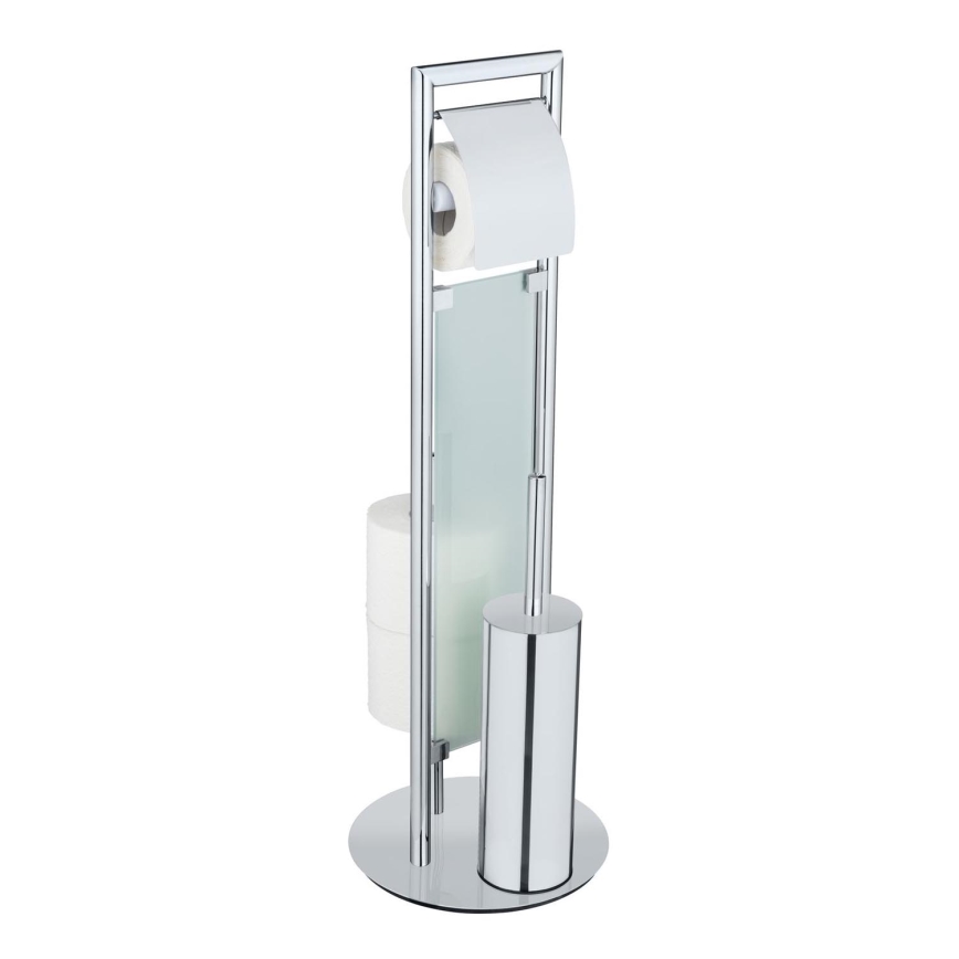 WENKO 25384100 - WC komplekts SULMONA 25x76 cm sudraba/melna