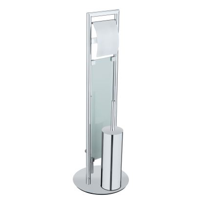 WENKO 25384100 - WC komplekts SULMONA 25x76 cm sudraba/melna