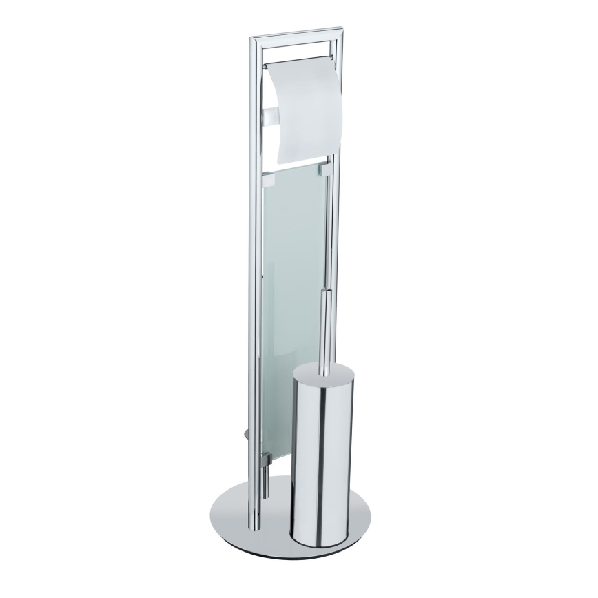 WENKO 25384100 - WC komplekts SULMONA 25x76 cm sudraba/melna