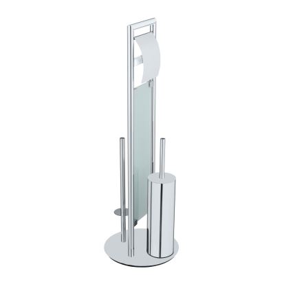 WENKO 25384100 - WC komplekts SULMONA 25x76 cm sudraba/melna