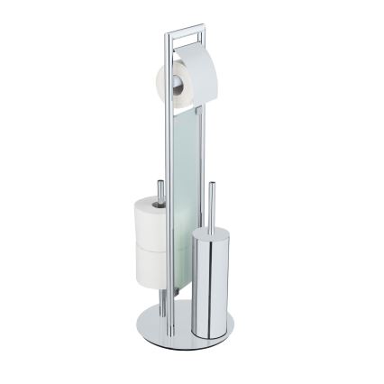 WENKO 25384100 - WC komplekts SULMONA 25x76 cm sudraba/melna
