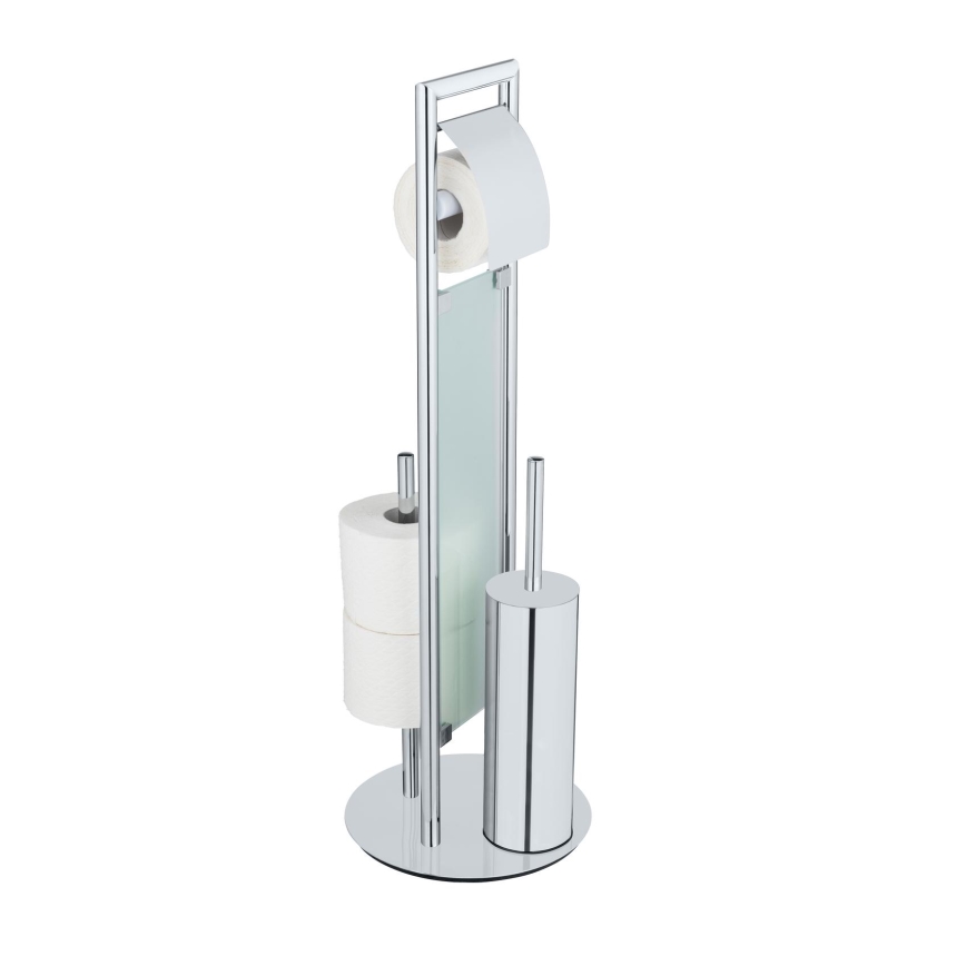 WENKO 25384100 - WC komplekts SULMONA 25x76 cm sudraba/melna