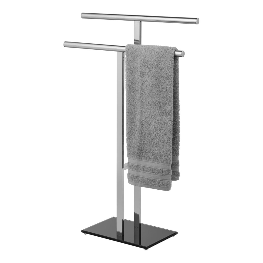 WENKO 25389100 - Dvieļu statīvs LAVA 50x81,5 cm nerūsējošā tērauda/sudraba/melns