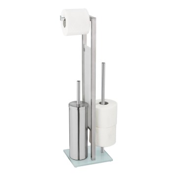 WENKO 25399100 - WC birste RIVALTA 18x70 cm sudraba/balta/melna