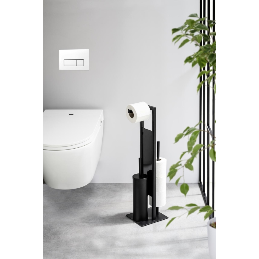 WENKO 25400100 - WC birste RIVALTA 18x70 cm melna