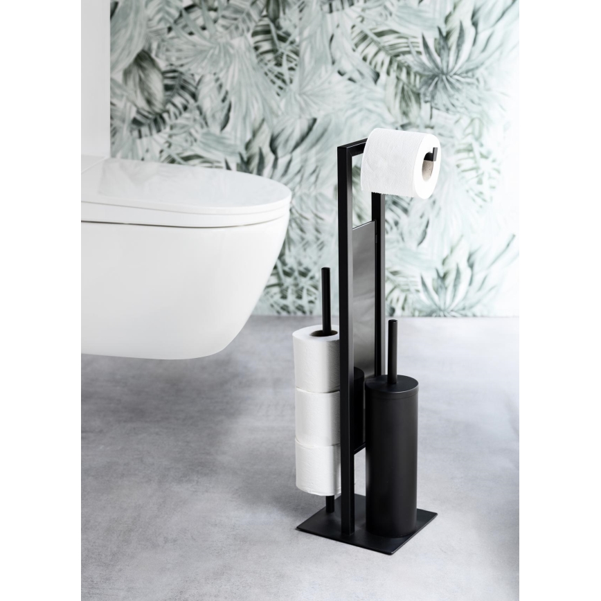 WENKO 25400100 - WC birste RIVALTA 18x70 cm melna