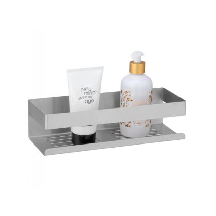 WENKO 25425100-Plaukts TURBO-LOC GENOVA matēts 30x10,5 cm sudraba