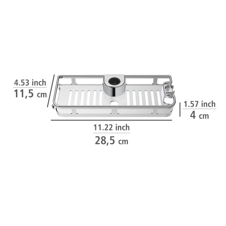 WENKO 25490100 - Plaukts LIBERTÀ 28,5x11,5 cm spīdīgs hroms
