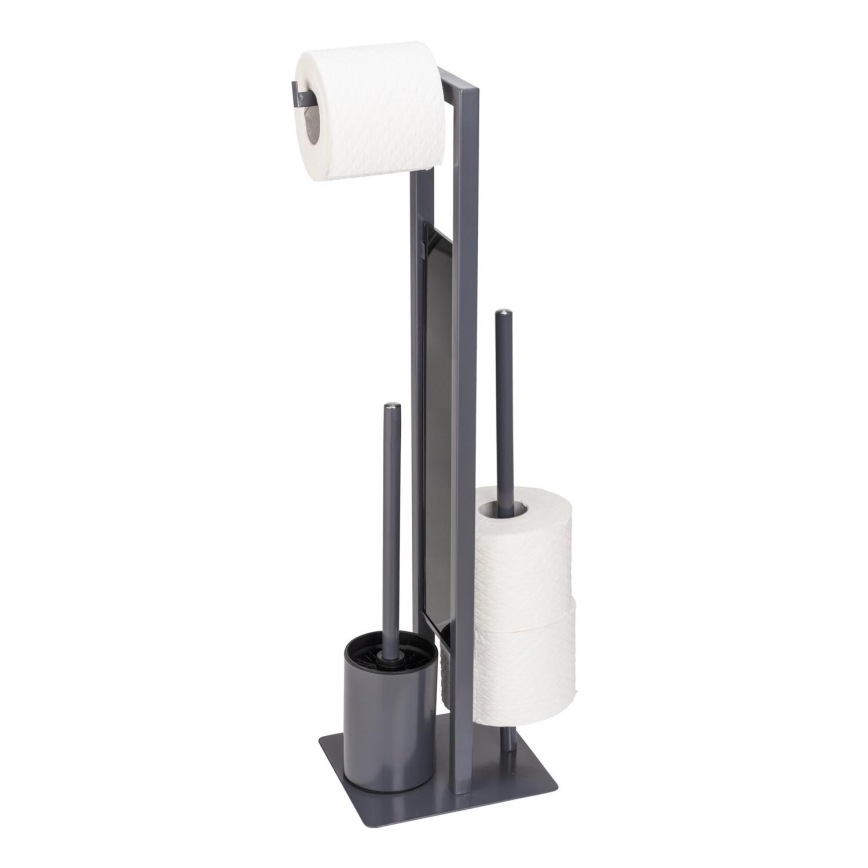 WENKO 25552100 - WC birste RIVALTA 18x70 cm pelēka/melna