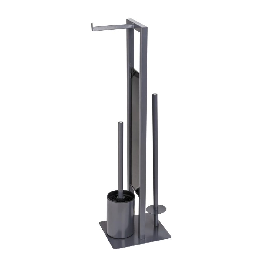 WENKO 25552100 - WC birste RIVALTA 18x70 cm pelēka/melna