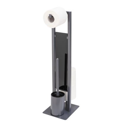 WENKO 25552100 - WC birste RIVALTA 18x70 cm pelēka/melna