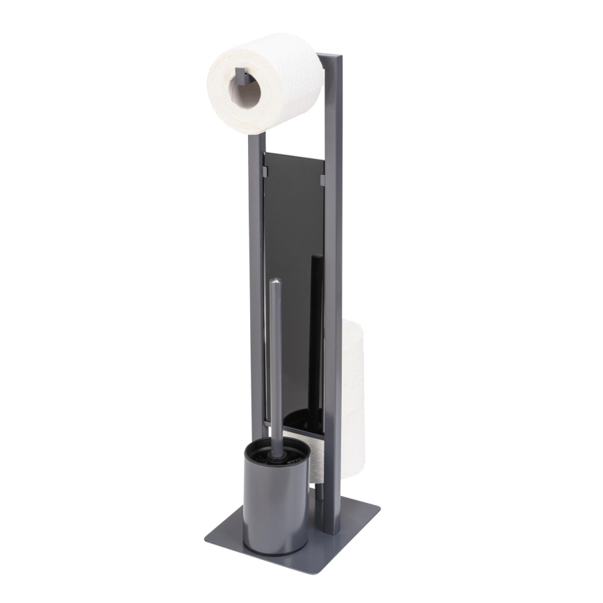WENKO 25552100 - WC birste RIVALTA 18x70 cm pelēka/melna