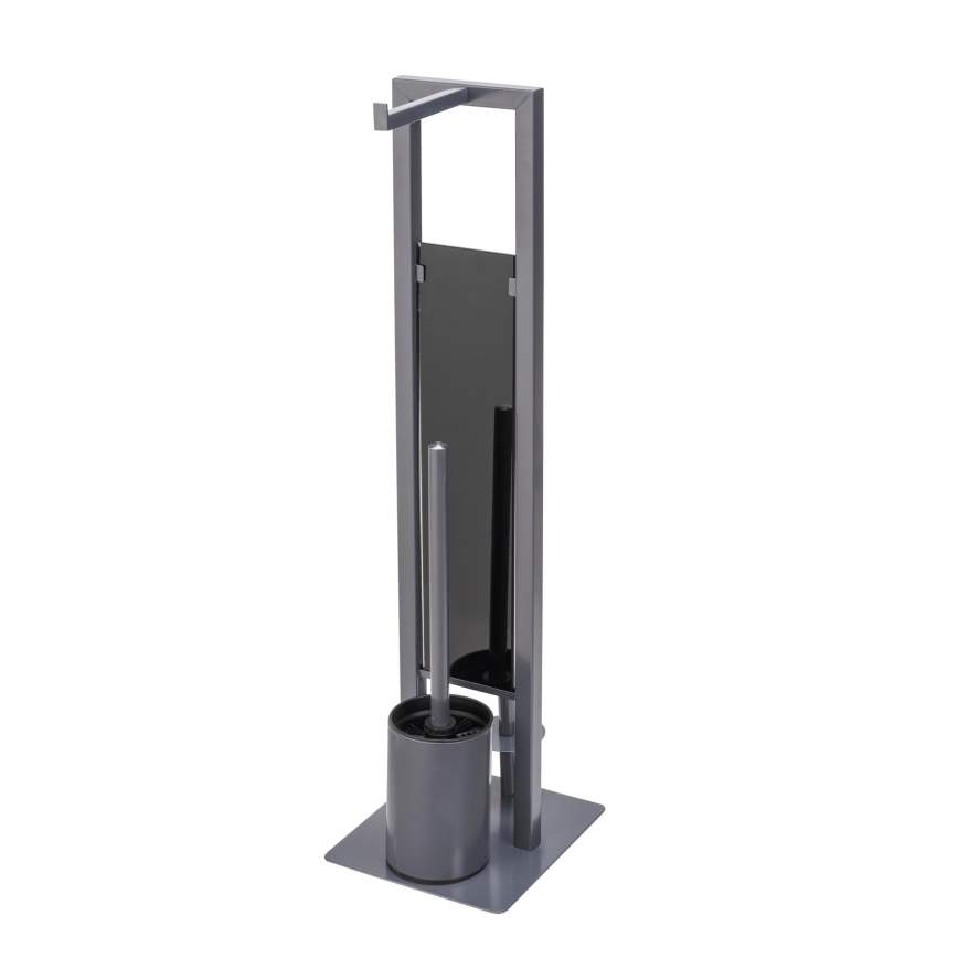 WENKO 25552100 - WC birste RIVALTA 18x70 cm pelēka/melna