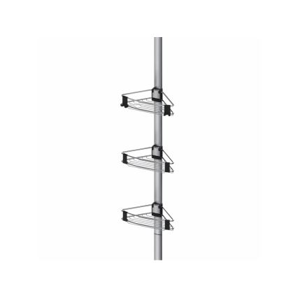 WENKO 25556100-Stūra plaukts PURIO 35,5x280 cm sudraba/pelēka