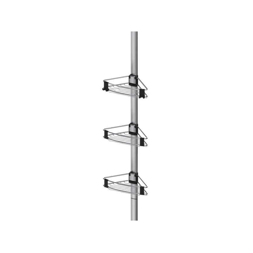 WENKO 25556100-Stūra plaukts PURIO 35,5x280 cm sudraba/pelēka