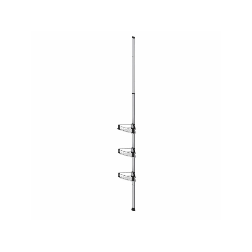 WENKO 25556100-Stūra plaukts PURIO 35,5x280 cm sudraba/pelēka