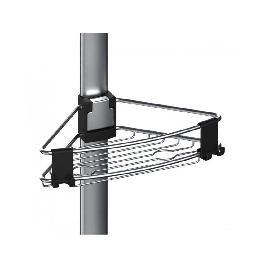 WENKO 25556100-Stūra plaukts PURIO 35,5x280 cm sudraba/pelēka