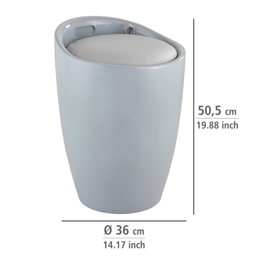 WENKO 25625100 - Taburete CANDY 36x50,5 cm pelēka/melna