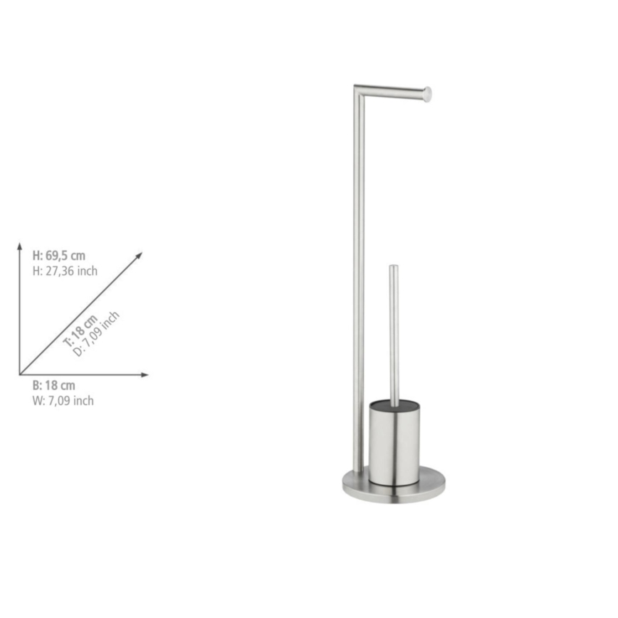 WENKO 25676100 - WC komplekts FERLA 18x69,5 cm nerūsējošā tērauda, satīna apdare