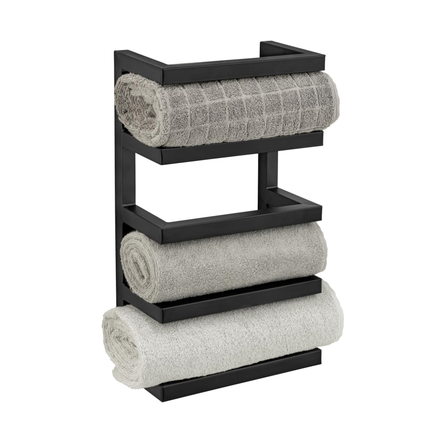 WENKO 25780100 - Dvieļu statīvs FONDIRO 24x42 cm melns