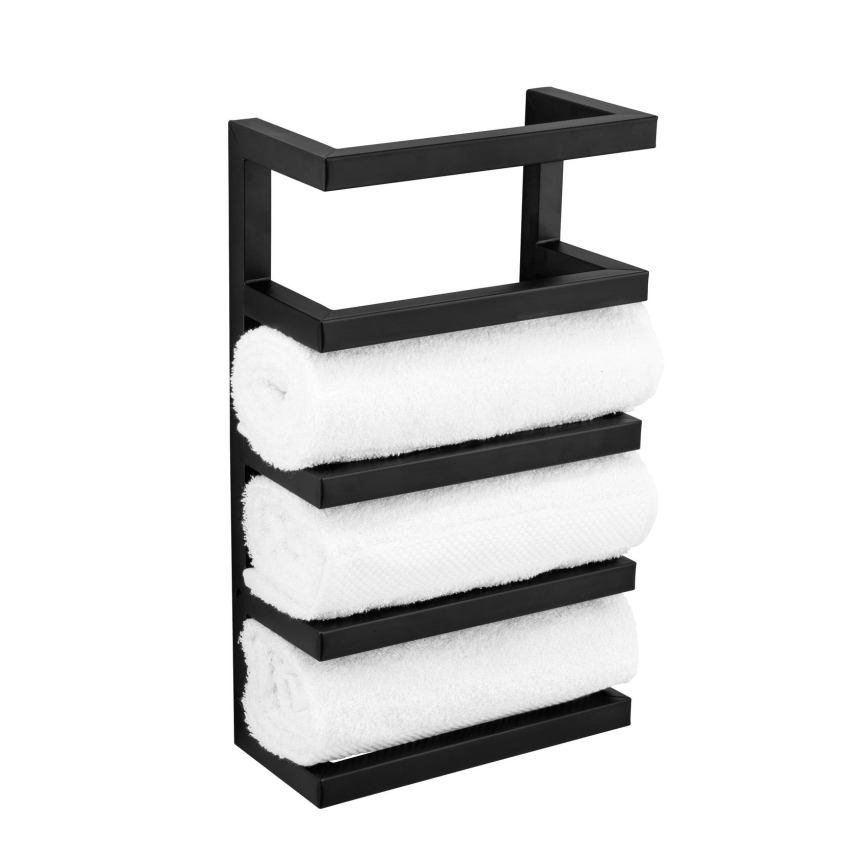 WENKO 25780100 - Dvieļu statīvs FONDIRO 24x42 cm melns