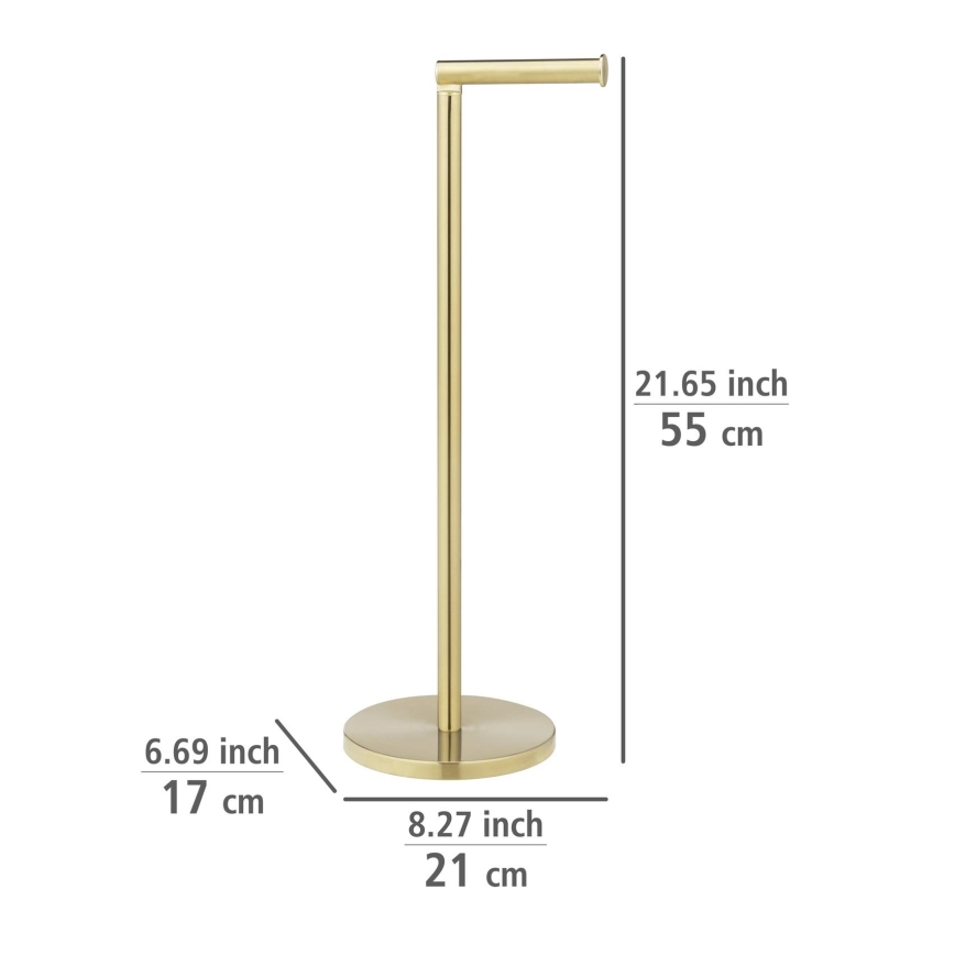 WENKO 25791100 - Tualetes papīra turētājs 21x55 cm zelta/sudraba
