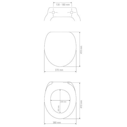 WENKO 25792100 - WC sēdeklis PRIMA 37x41 cm dzeltens/sudraba