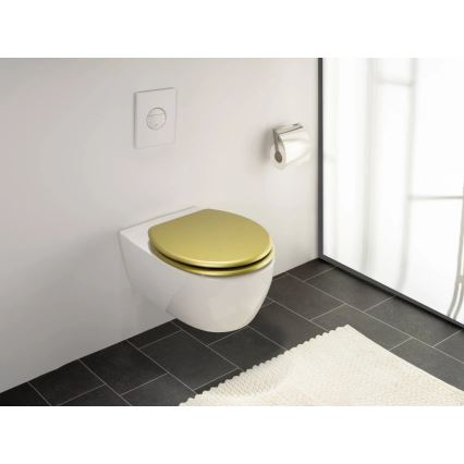 WENKO 26010100 - WC sēdeklis ALDENO 37x41 cm zelta/sudraba