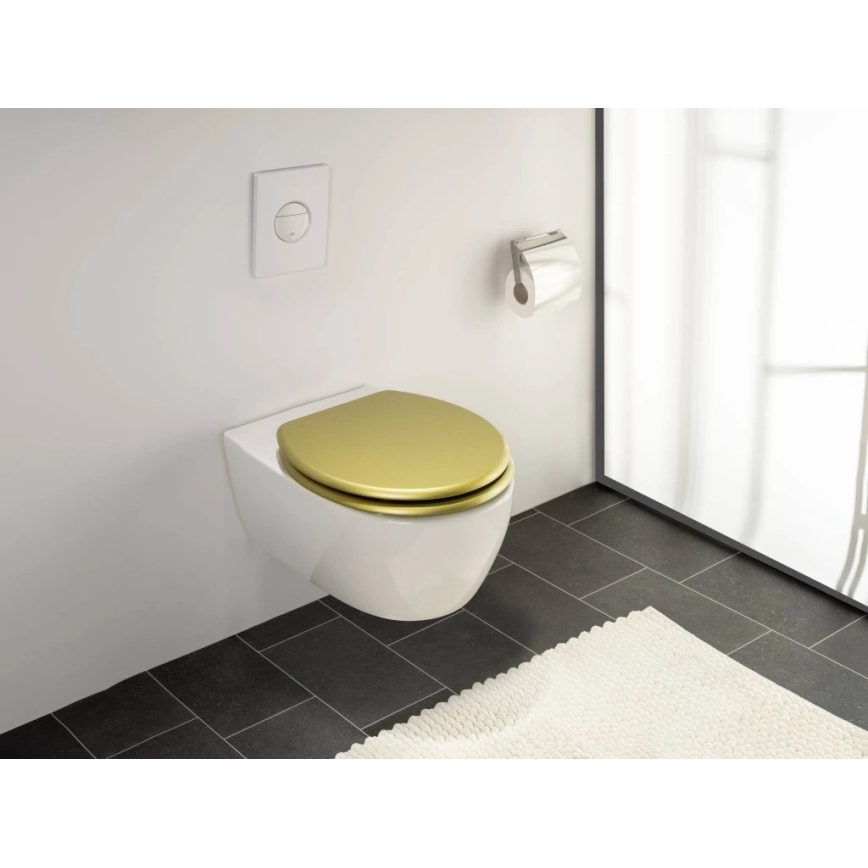 WENKO 26010100 - WC sēdeklis ALDENO 37x41 cm zelta/sudraba