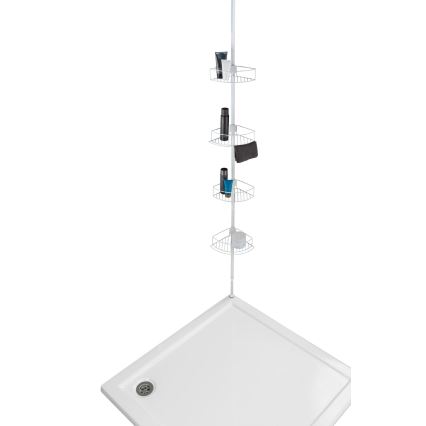 WENKO 26015100 - Stūra plaukts DOLCEDO 31x230 cm nerūsējošā tērauda/balts