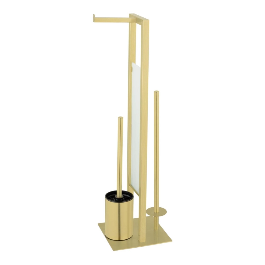 WENKO 26034100 - WC komplekts RIVALTA 18x70 cm nerūsējošais tērauds/zelts/balts/melns