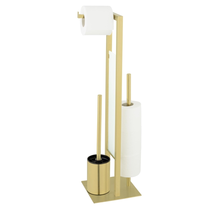 WENKO 26034100 - WC komplekts RIVALTA 18x70 cm nerūsējošais tērauds/zelts/balts/melns