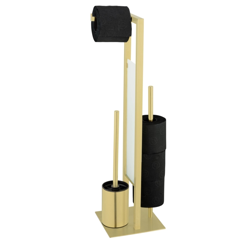 WENKO 26034100 - WC komplekts RIVALTA 18x70 cm nerūsējošais tērauds/zelts/balts/melns