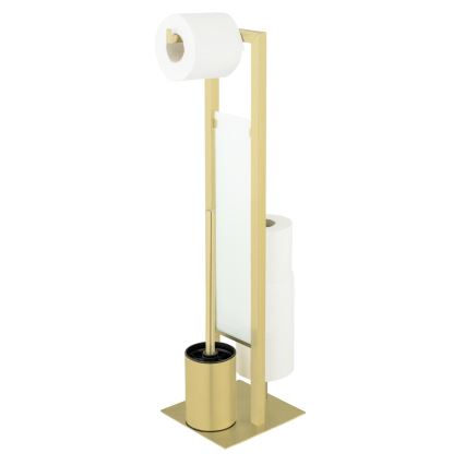 WENKO 26034100 - WC komplekts RIVALTA 18x70 cm nerūsējošais tērauds/zelts/balts/melns