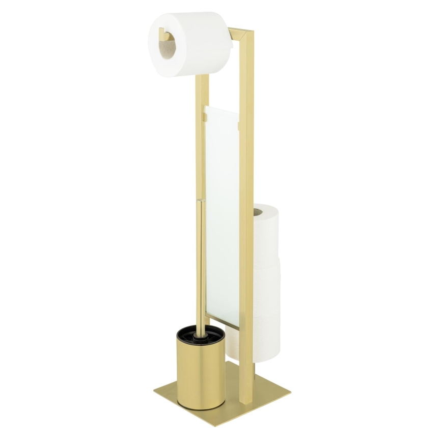 WENKO 26034100 - WC komplekts RIVALTA 18x70 cm nerūsējošais tērauds/zelts/balts/melns