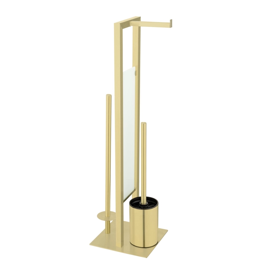 WENKO 26034100 - WC komplekts RIVALTA 18x70 cm nerūsējošais tērauds/zelts/balts/melns