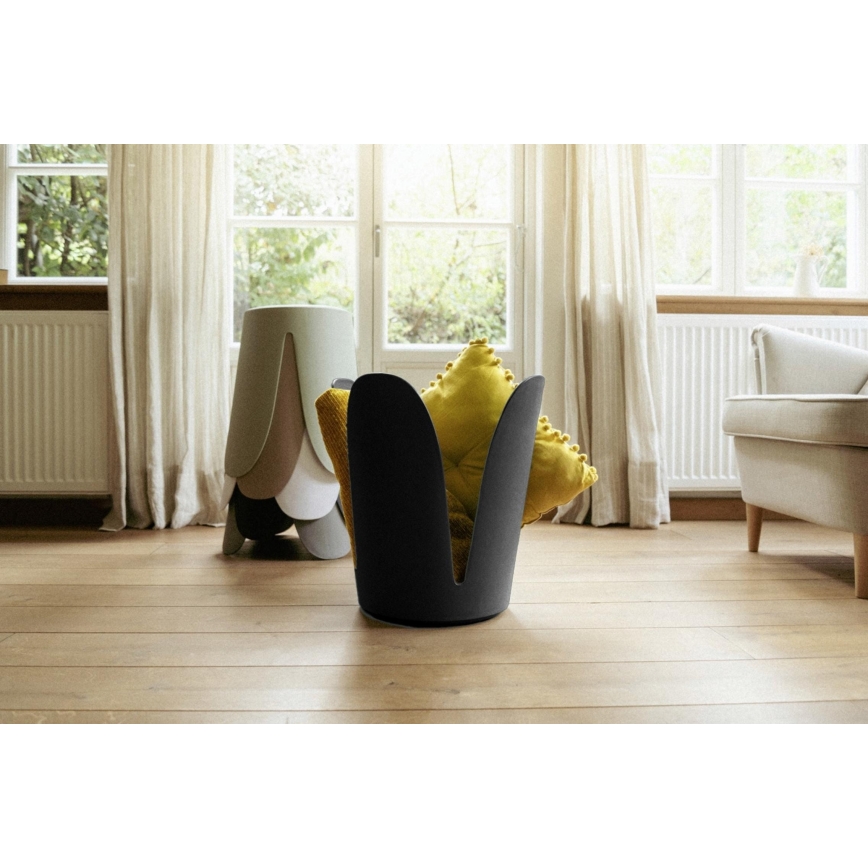 WENKO 26087100 - Taburete COMISO, 44,5 x 46 cm, melna