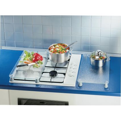 WENKO 2712663100 - Pārklājuma plāksne 30x52 cm caurspīdīga/pelēka