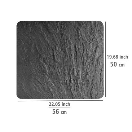 WENKO 2712984500 - Pārsega plāksne NEITRĀLA 56x50 cm melna/caurspīdīga