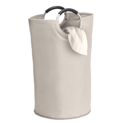 WENKO 3440001100 - Veļas grozs STONE 38x72 cm bēšs/sudraba/melns